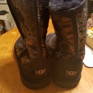 UGG black sparkly boots